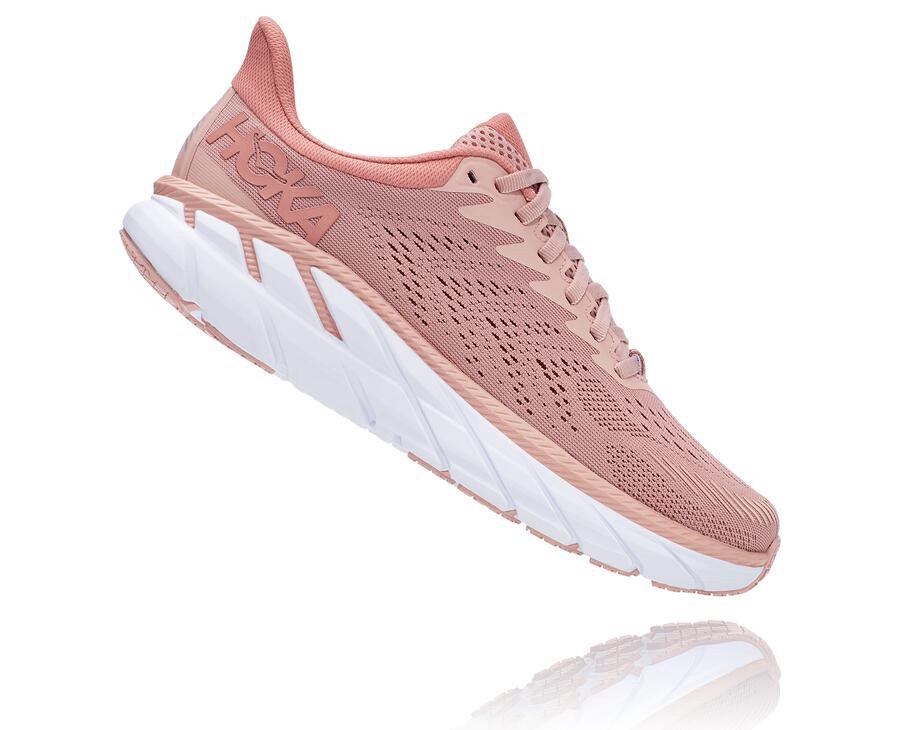 Tenis Hoka One One Mujer Rosas - Clifton 7 - VWUI26153